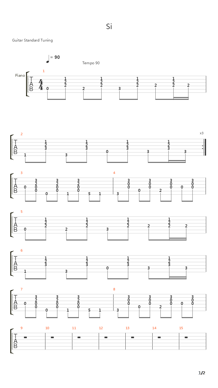 Si吉他谱