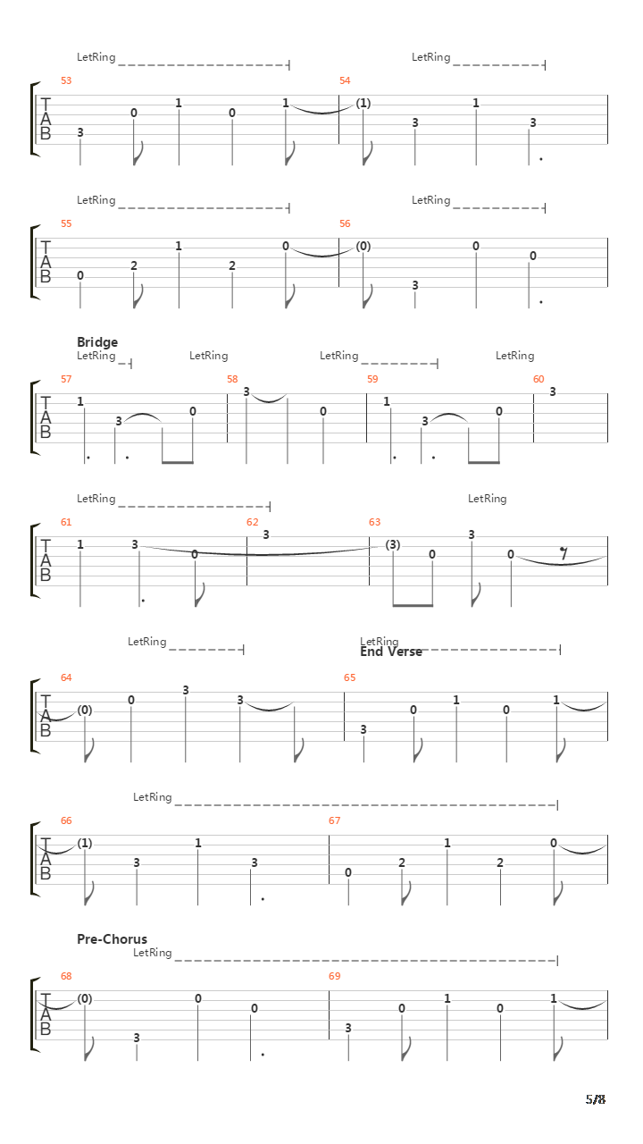 Escape吉他谱