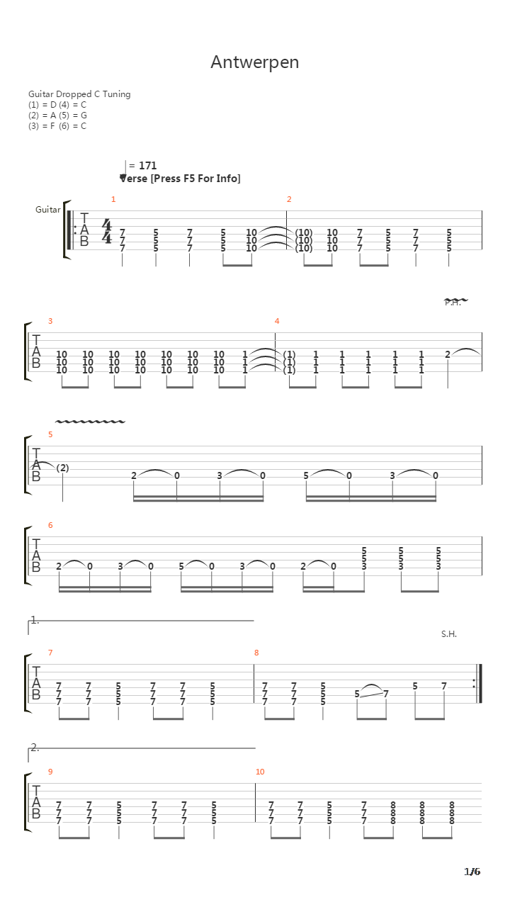 Antwerpen吉他谱
