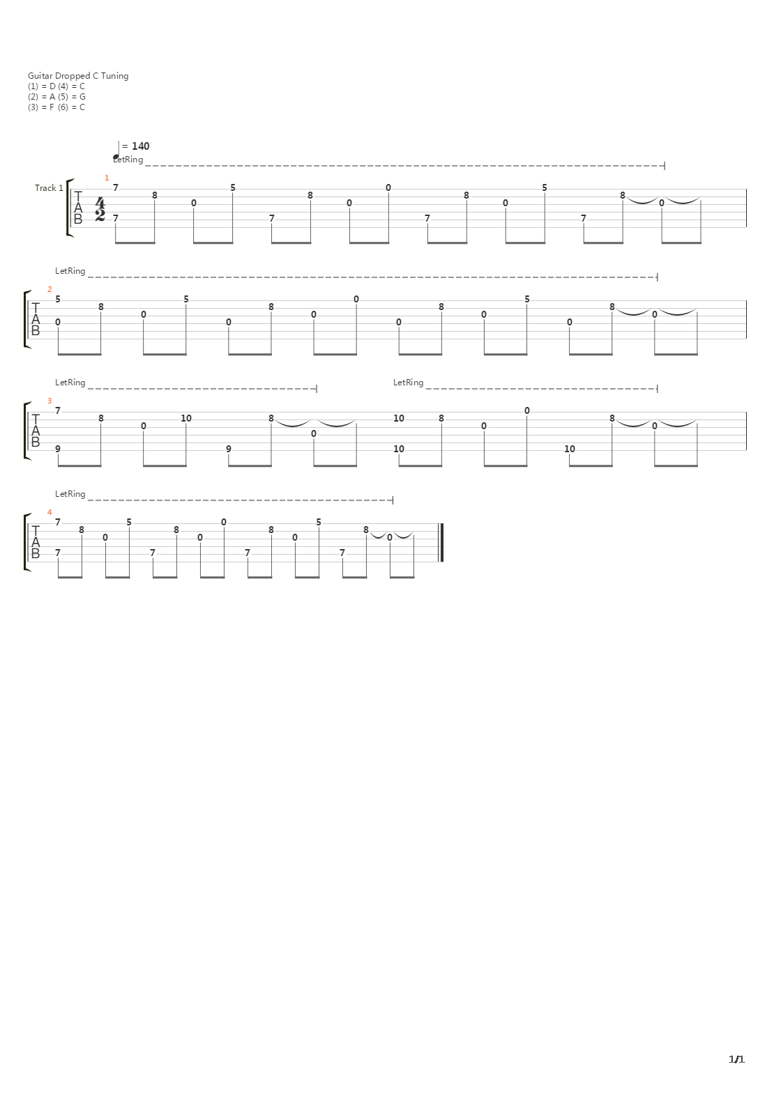 Gap In The Fence吉他谱