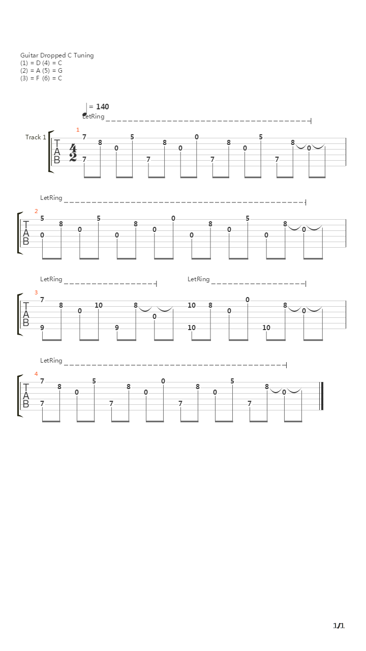 Gap In The Fence吉他谱