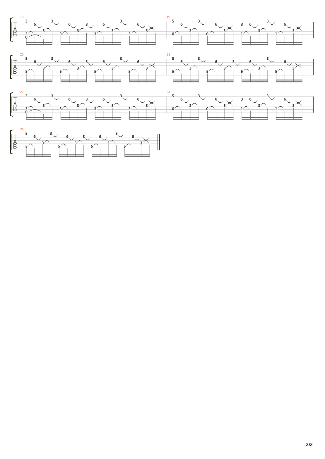 Gap In The Fence吉他谱