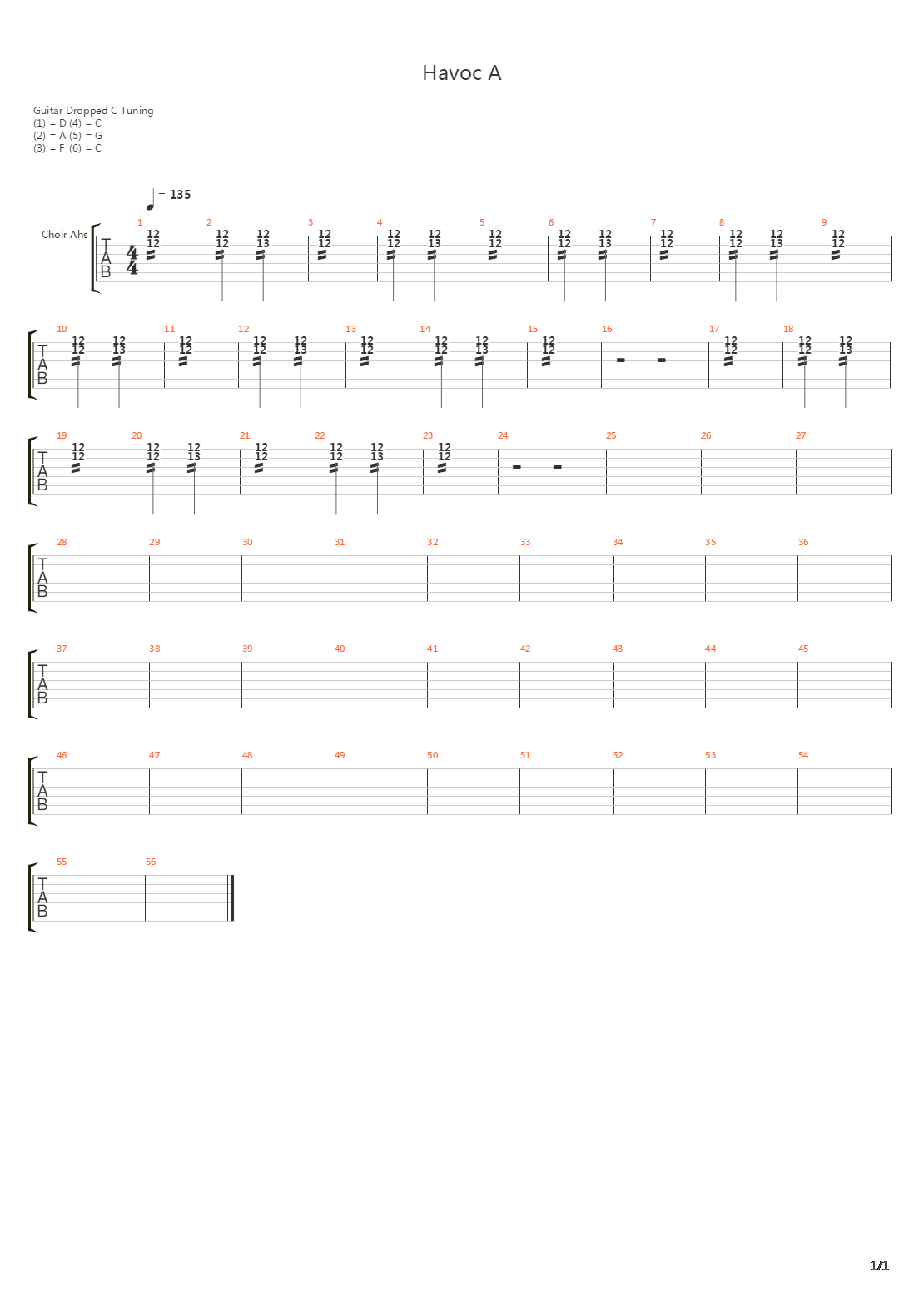 Havoc A吉他谱