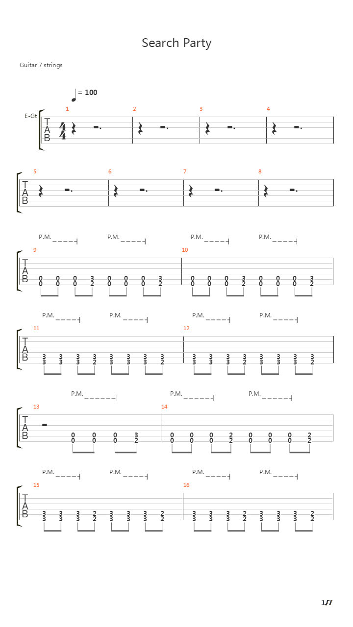 Search Party吉他谱