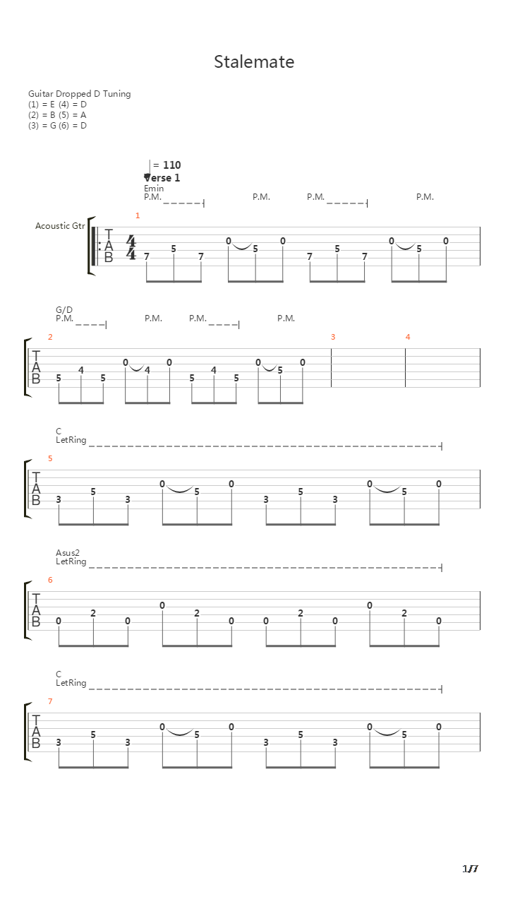 Stalemate吉他谱