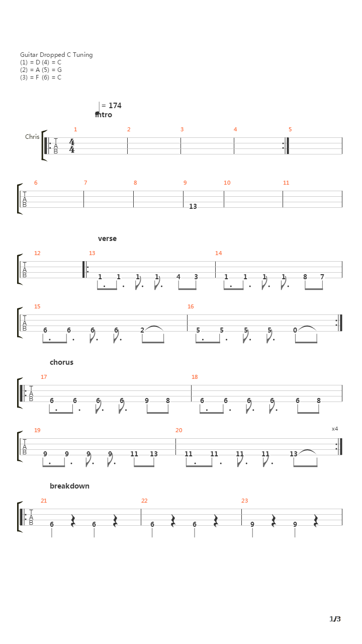 Thumper吉他谱