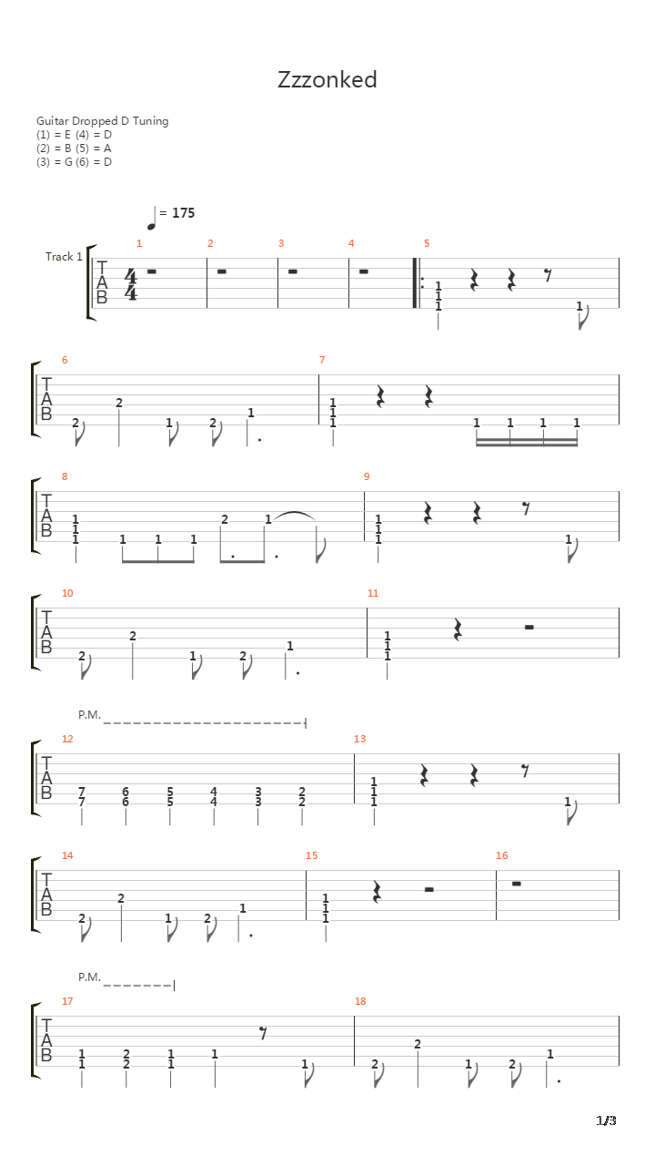 Zzzonked吉他谱