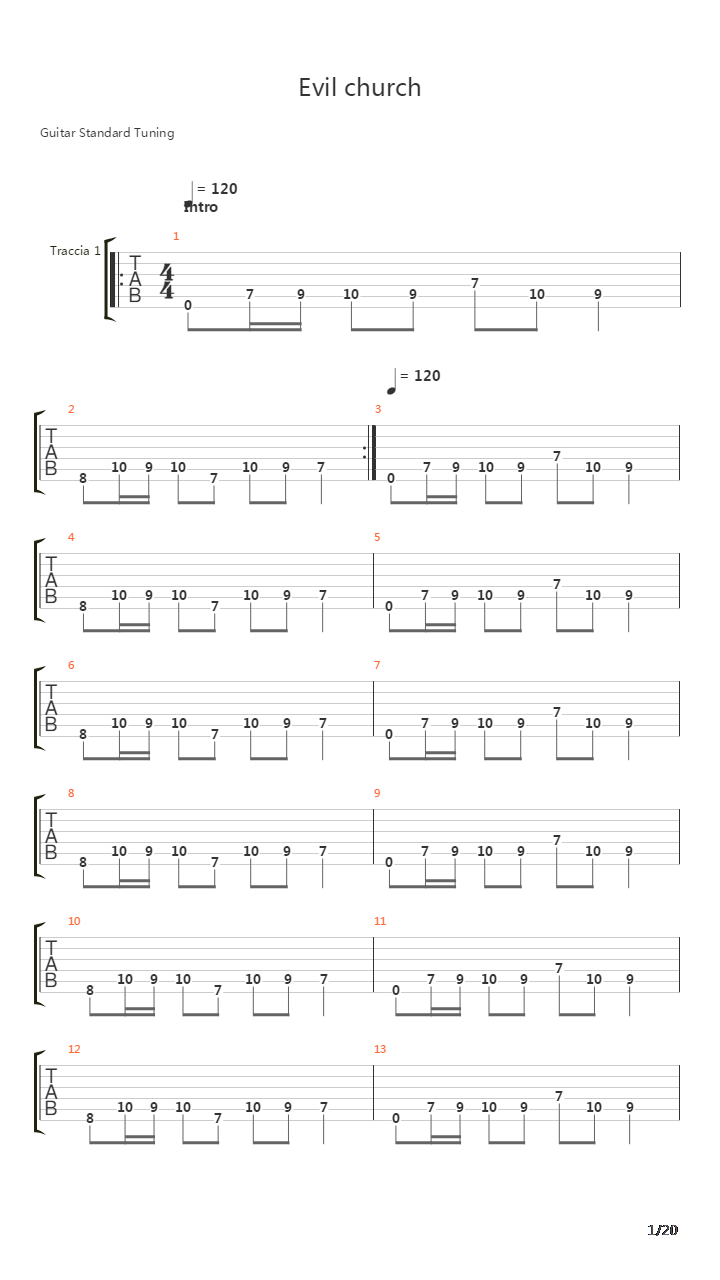 Evil Church吉他谱