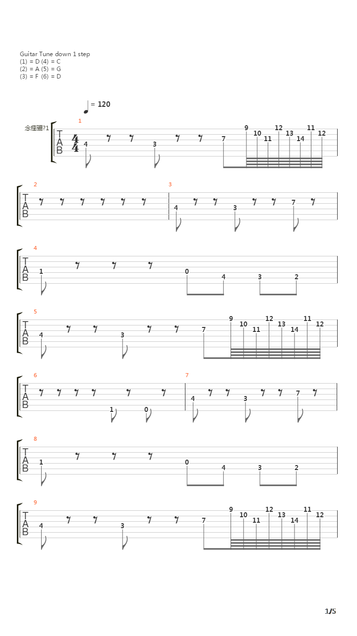 G-lesashvili Holycost吉他谱