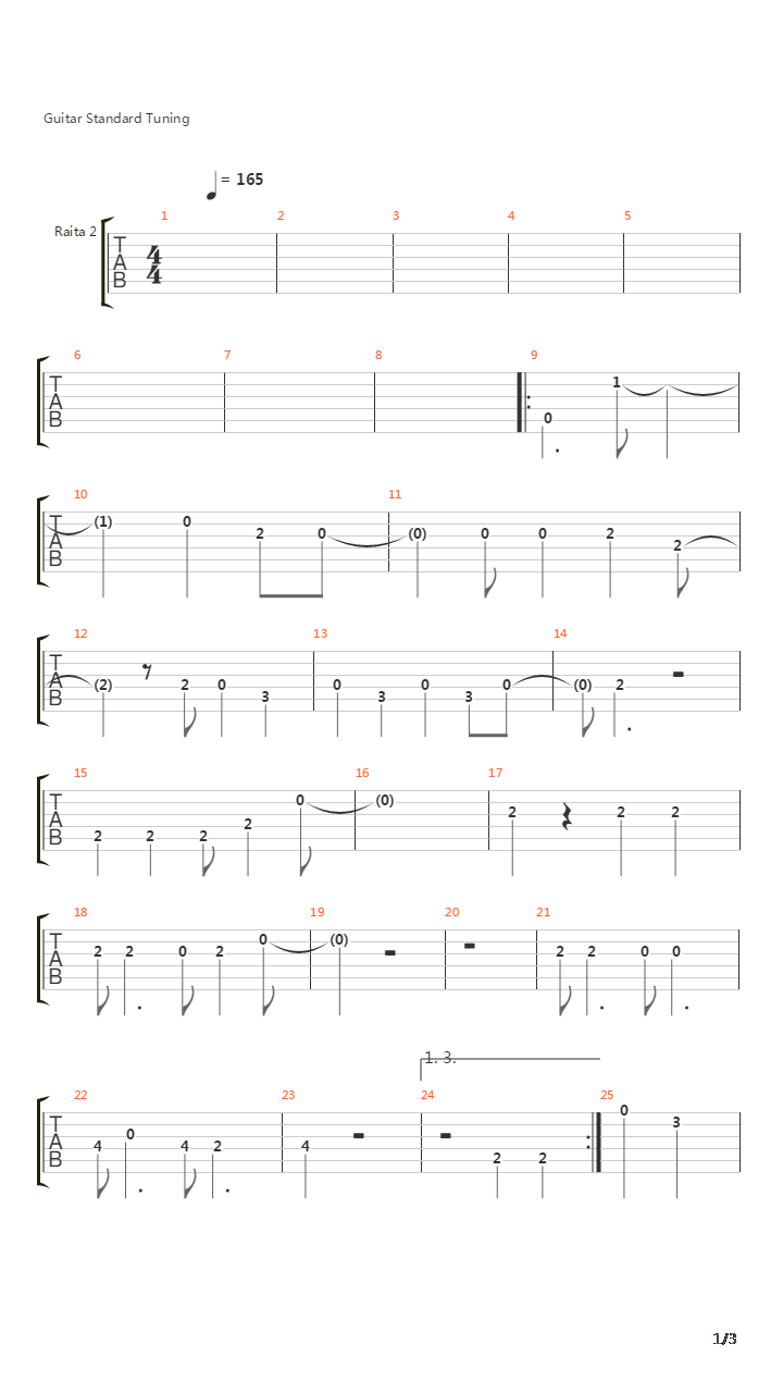 Pimeyden Tango吉他谱