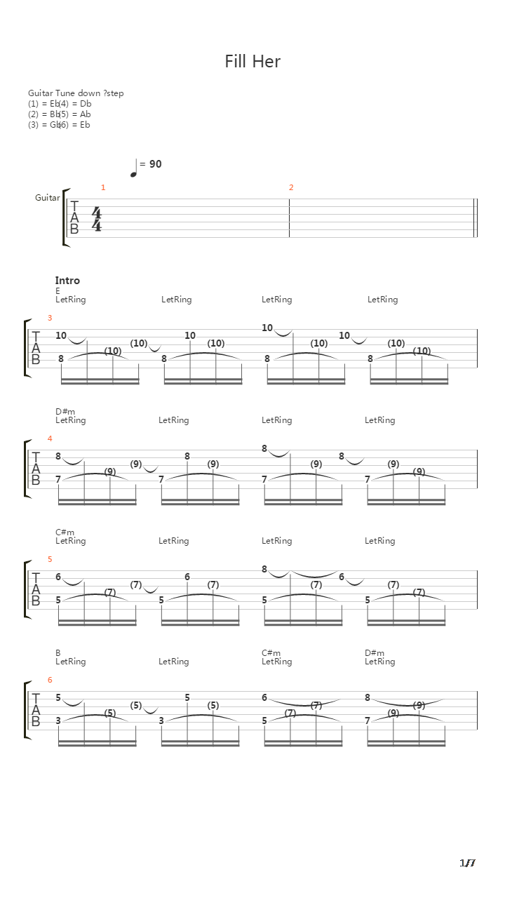 Fill Her吉他谱