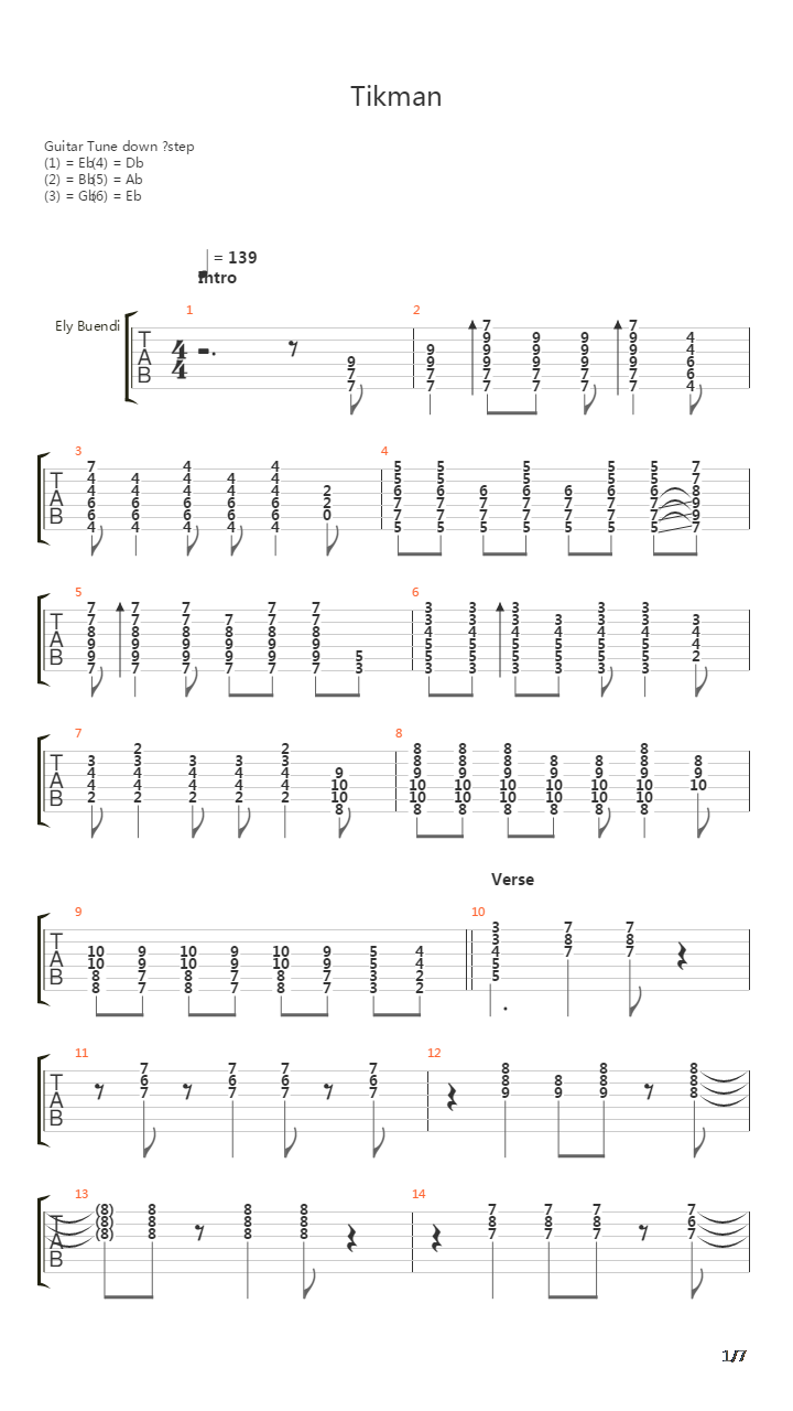 Tikman吉他谱