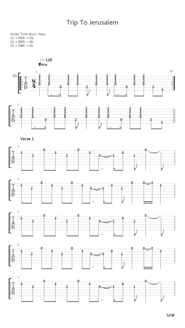 Trip To Jerusalem吉他谱