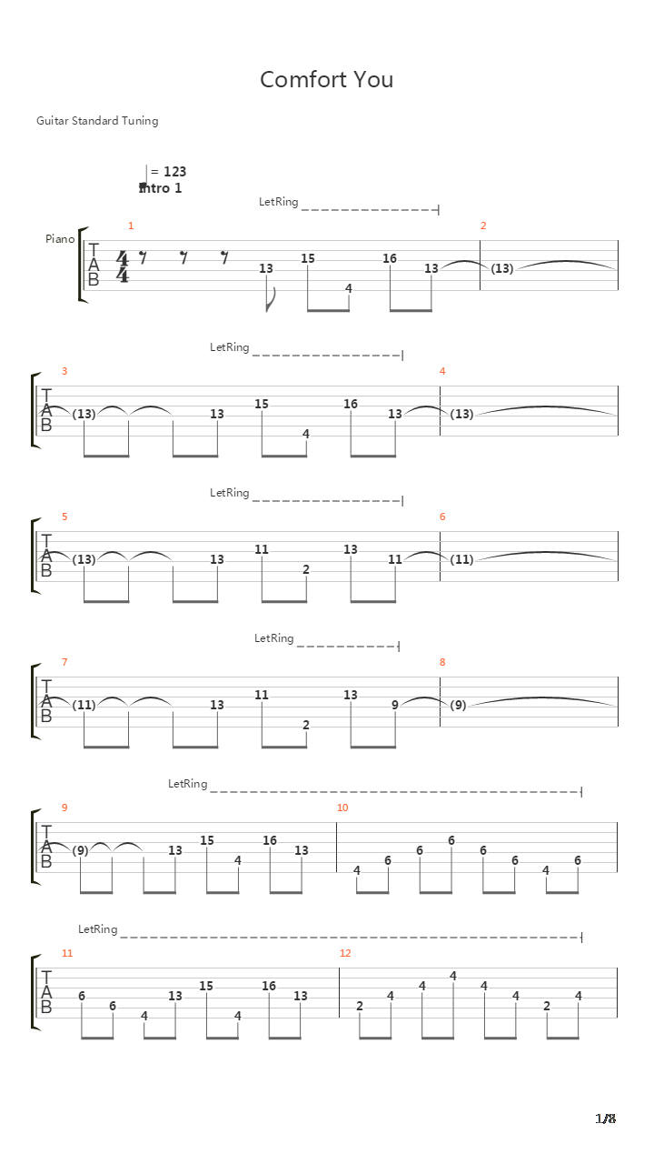 Comfort You吉他谱