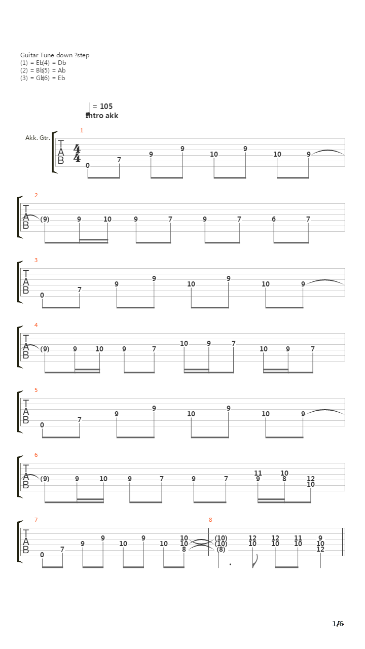 Opium吉他谱