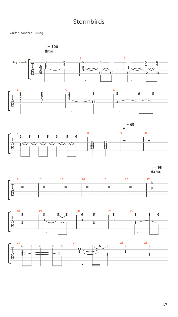 Stormbirds吉他谱