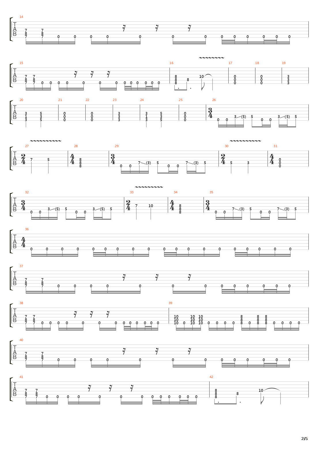 When The River Calls吉他谱