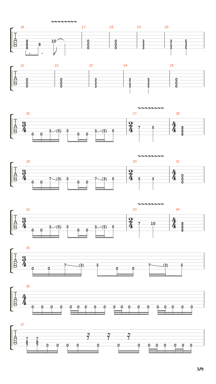 When The River Calls吉他谱