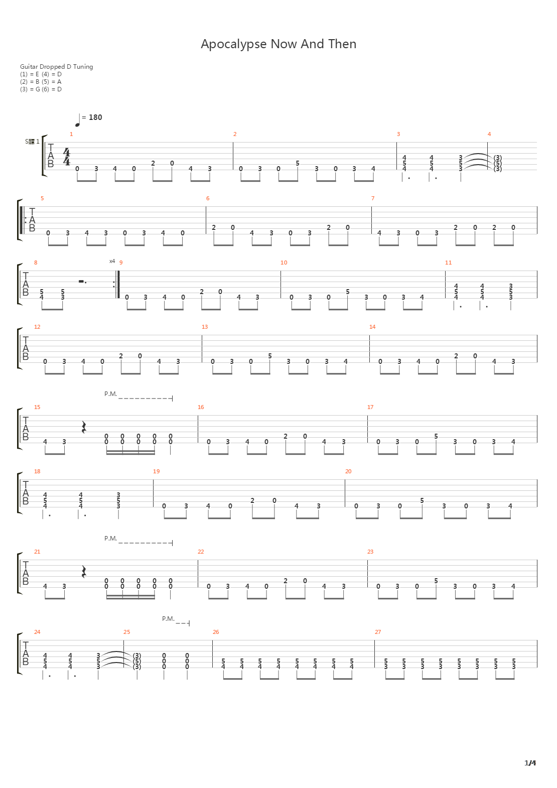 Apocalypse Now And Then吉他谱
