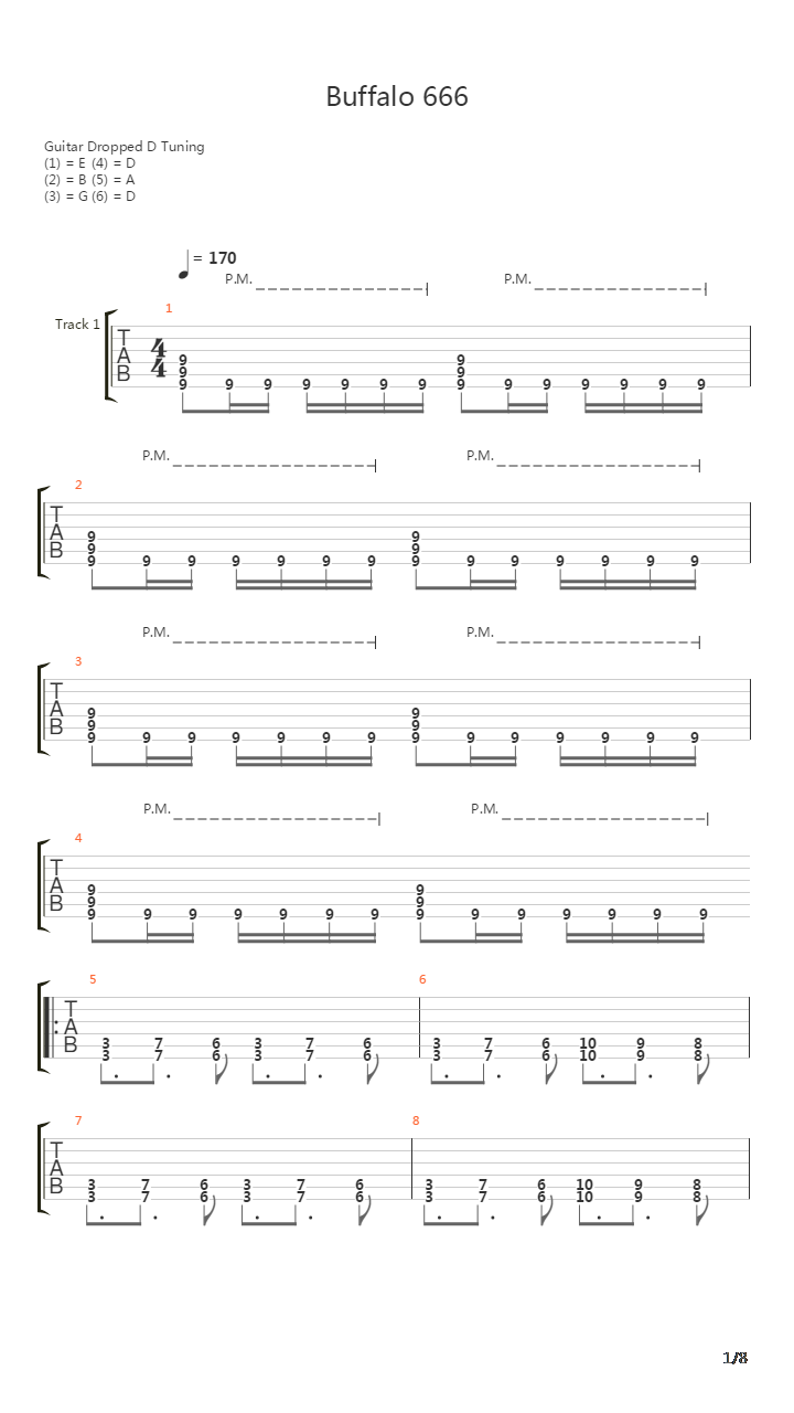Buffalo 666吉他谱