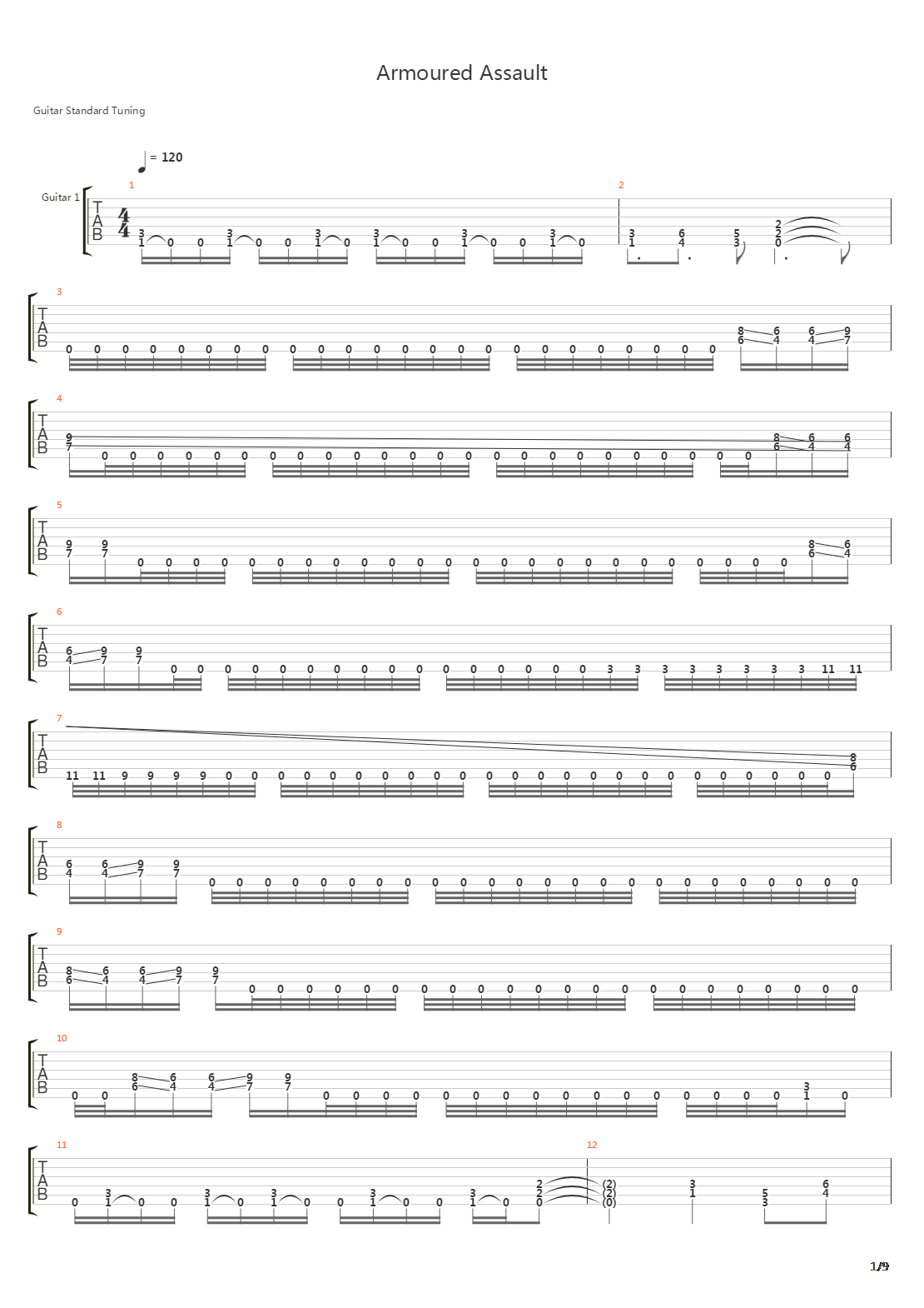 Armoured Assault吉他谱