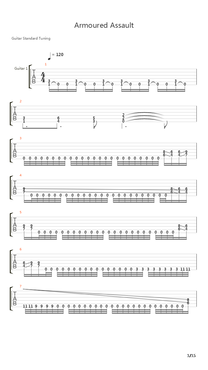 Armoured Assault吉他谱
