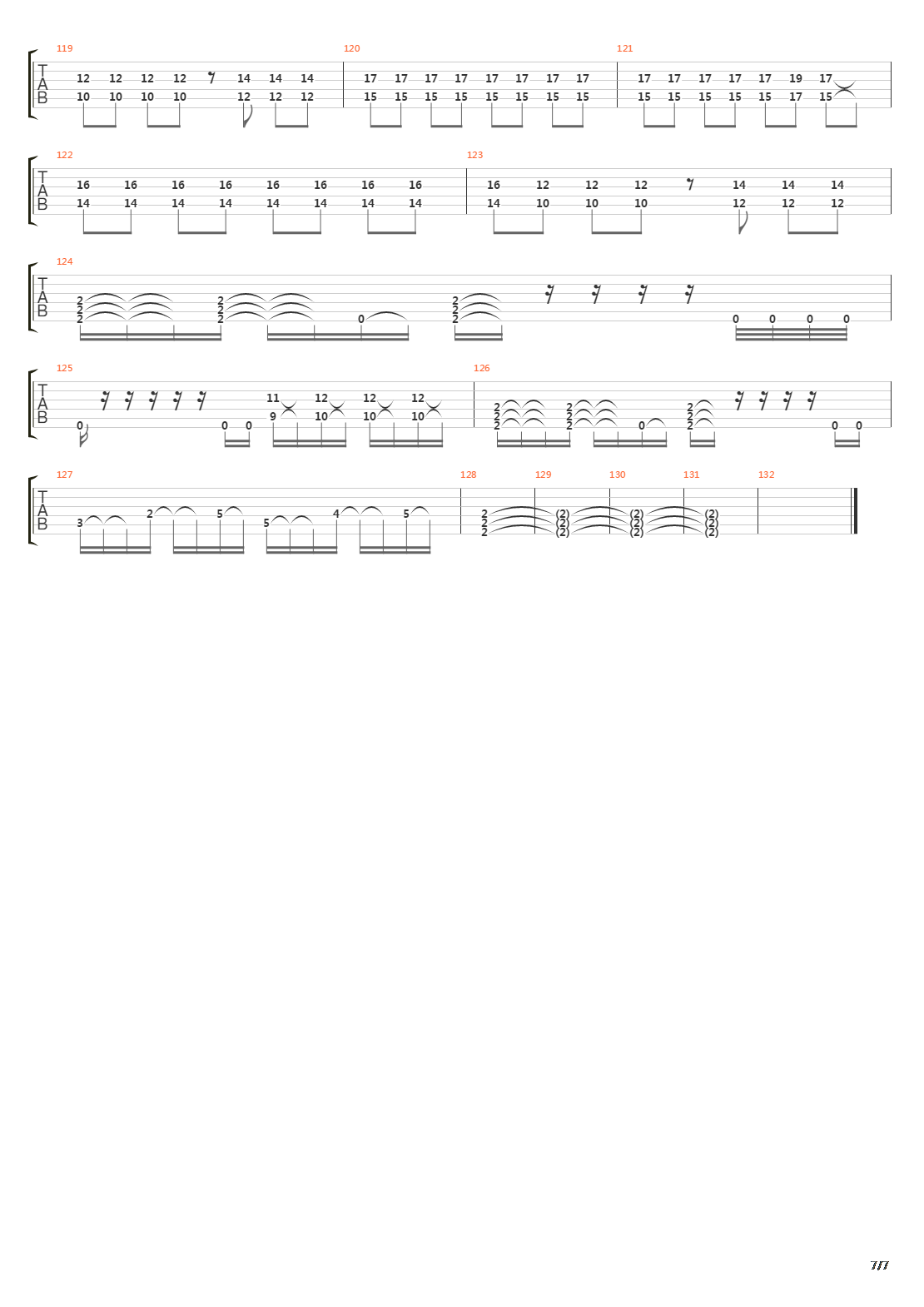 Cracks In The Wall吉他谱