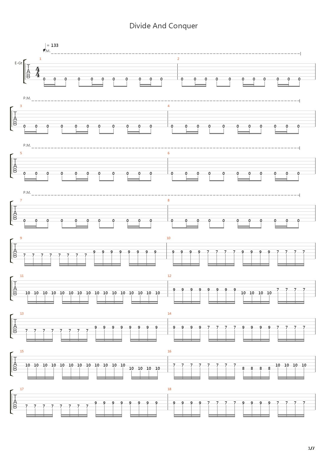 Divide And Conquer吉他谱