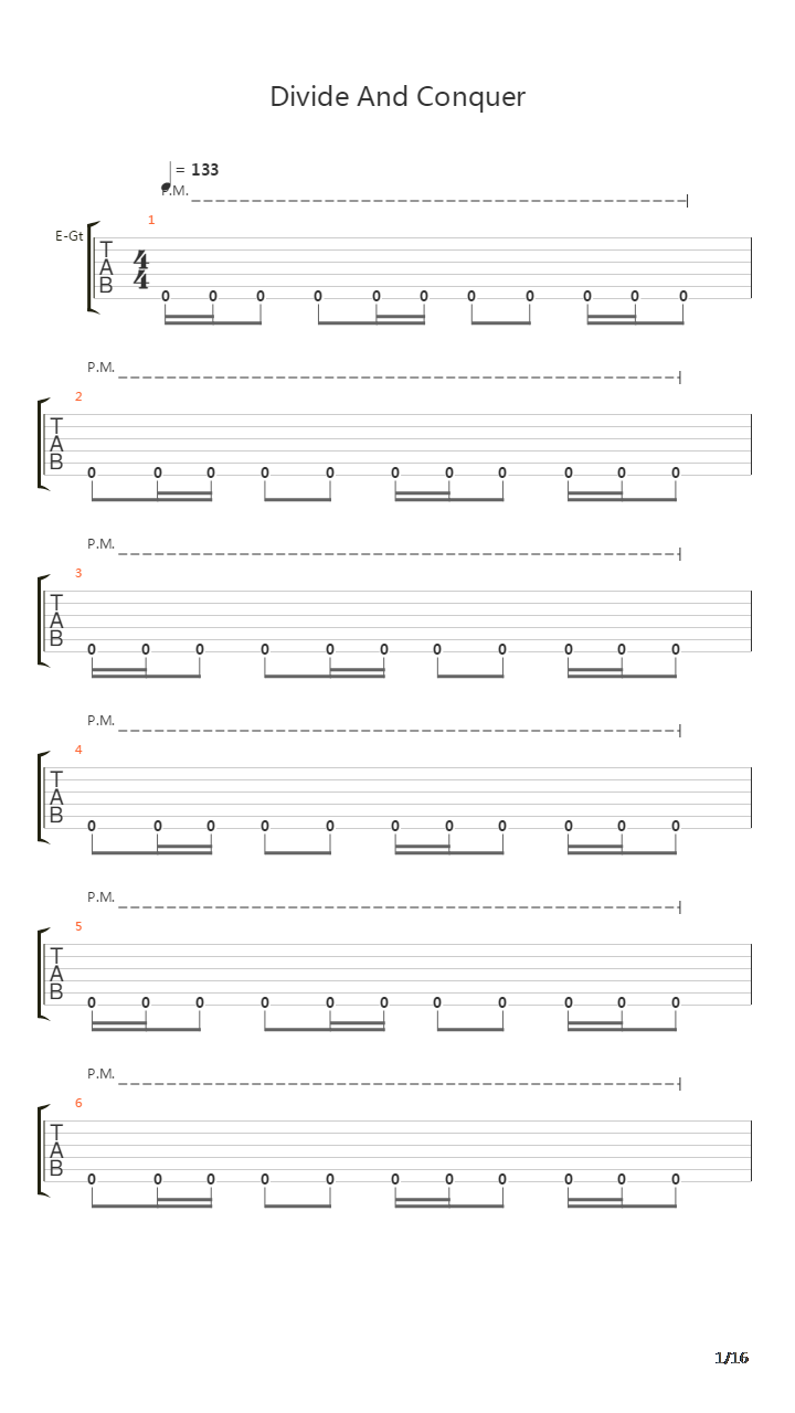 Divide And Conquer吉他谱