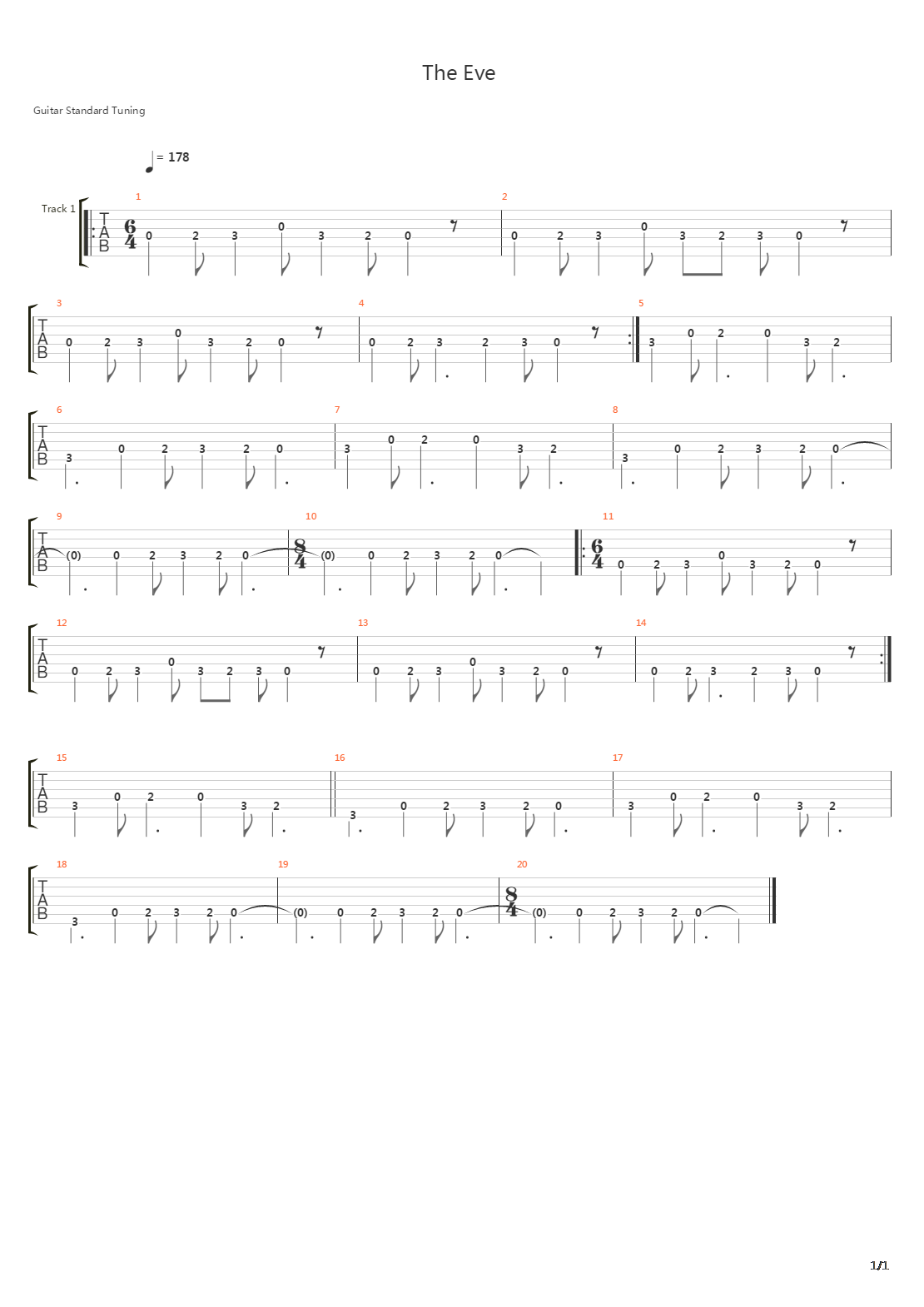 The Eve吉他谱