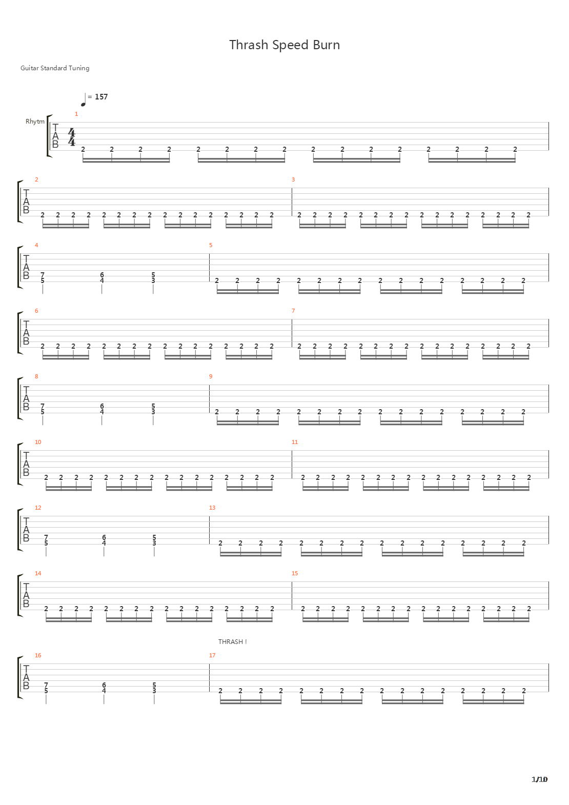 Thrash Speed Burn吉他谱