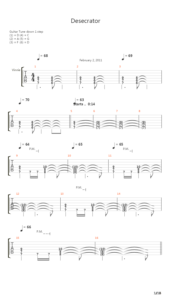 Desecrator吉他谱