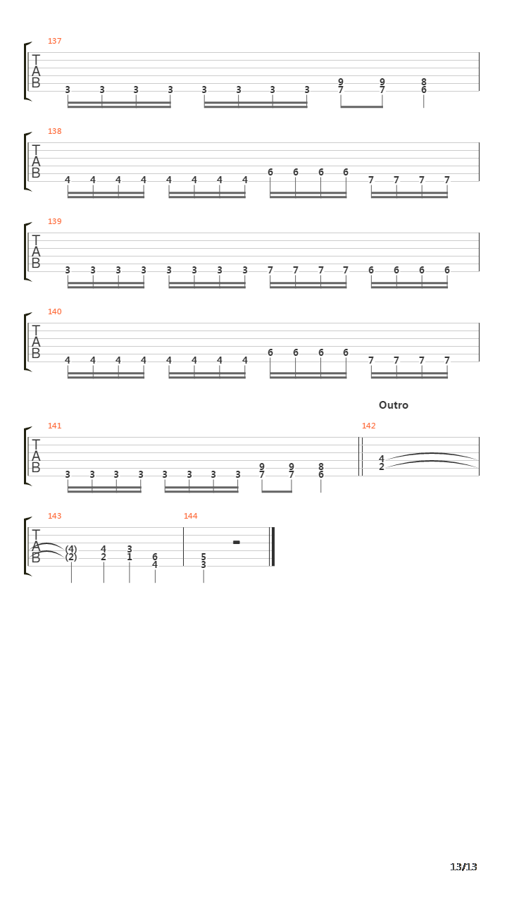 Necromaniac吉他谱