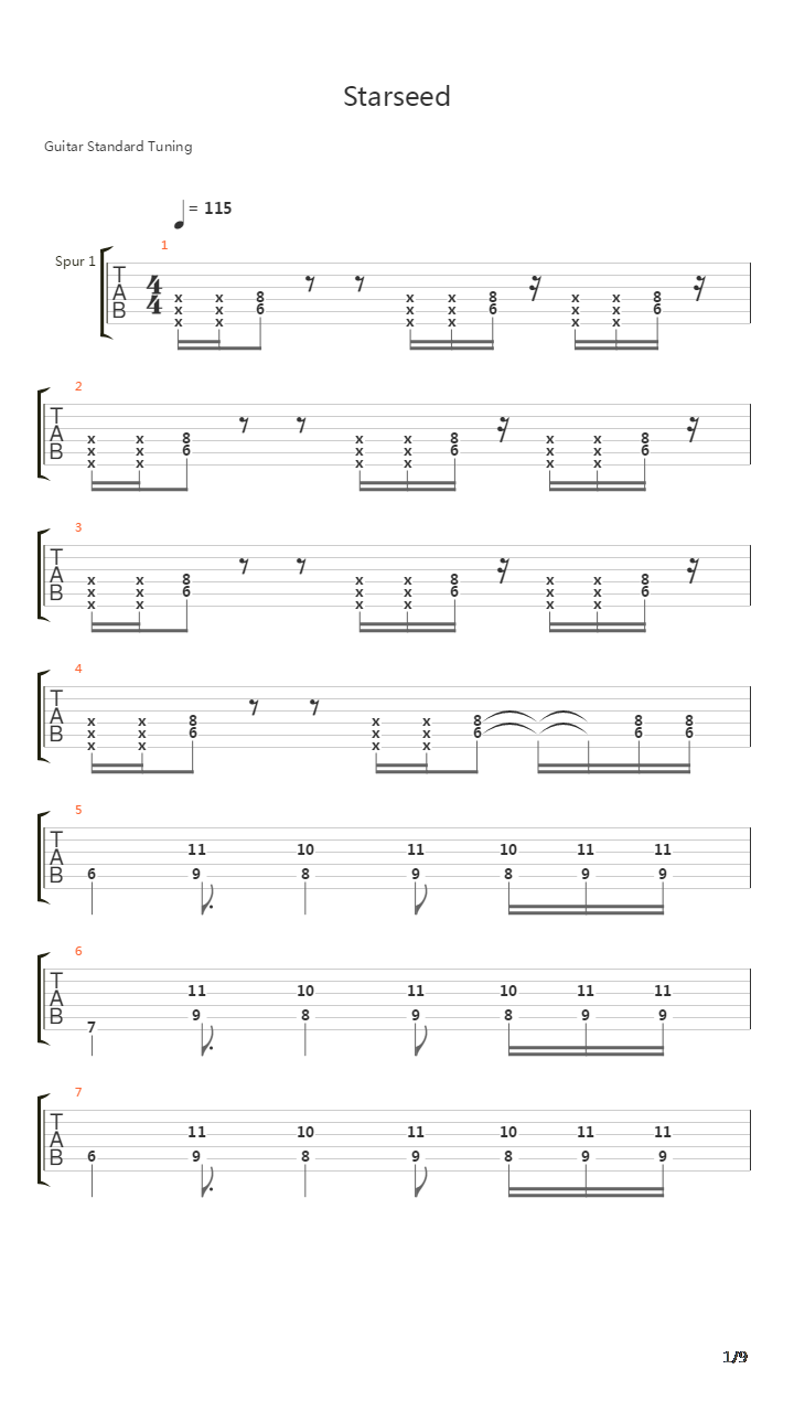 Starseed吉他谱