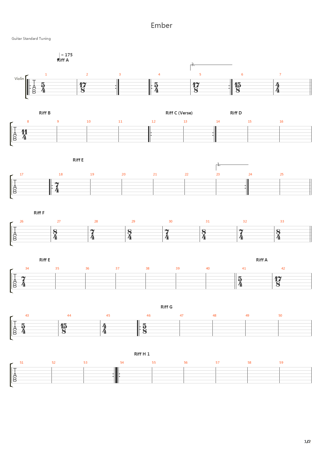 Ember吉他谱