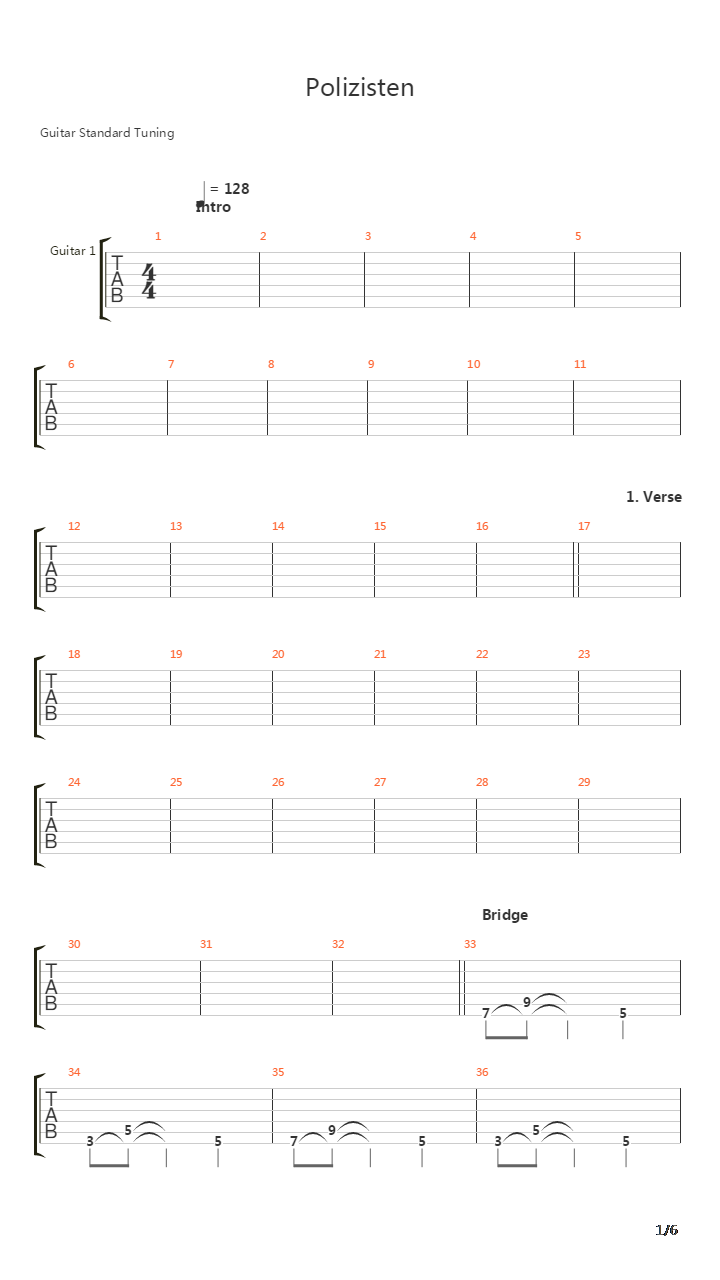 Polizisten吉他谱