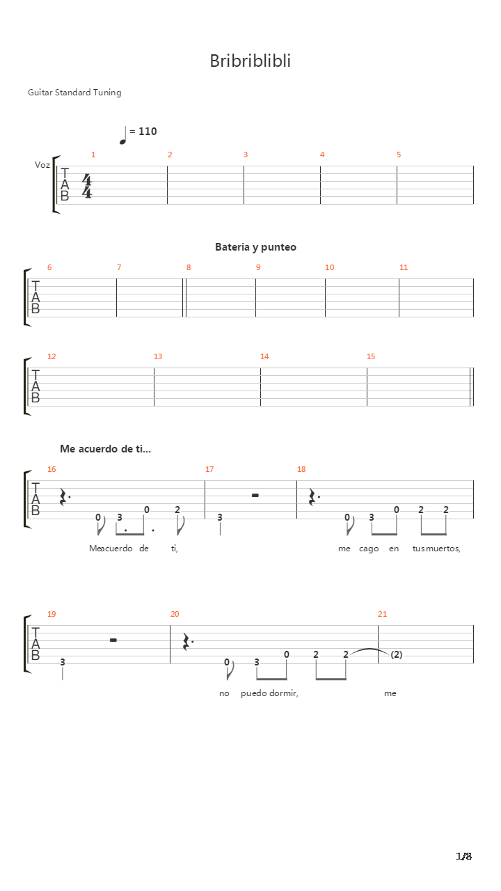 Bribriblibli吉他谱