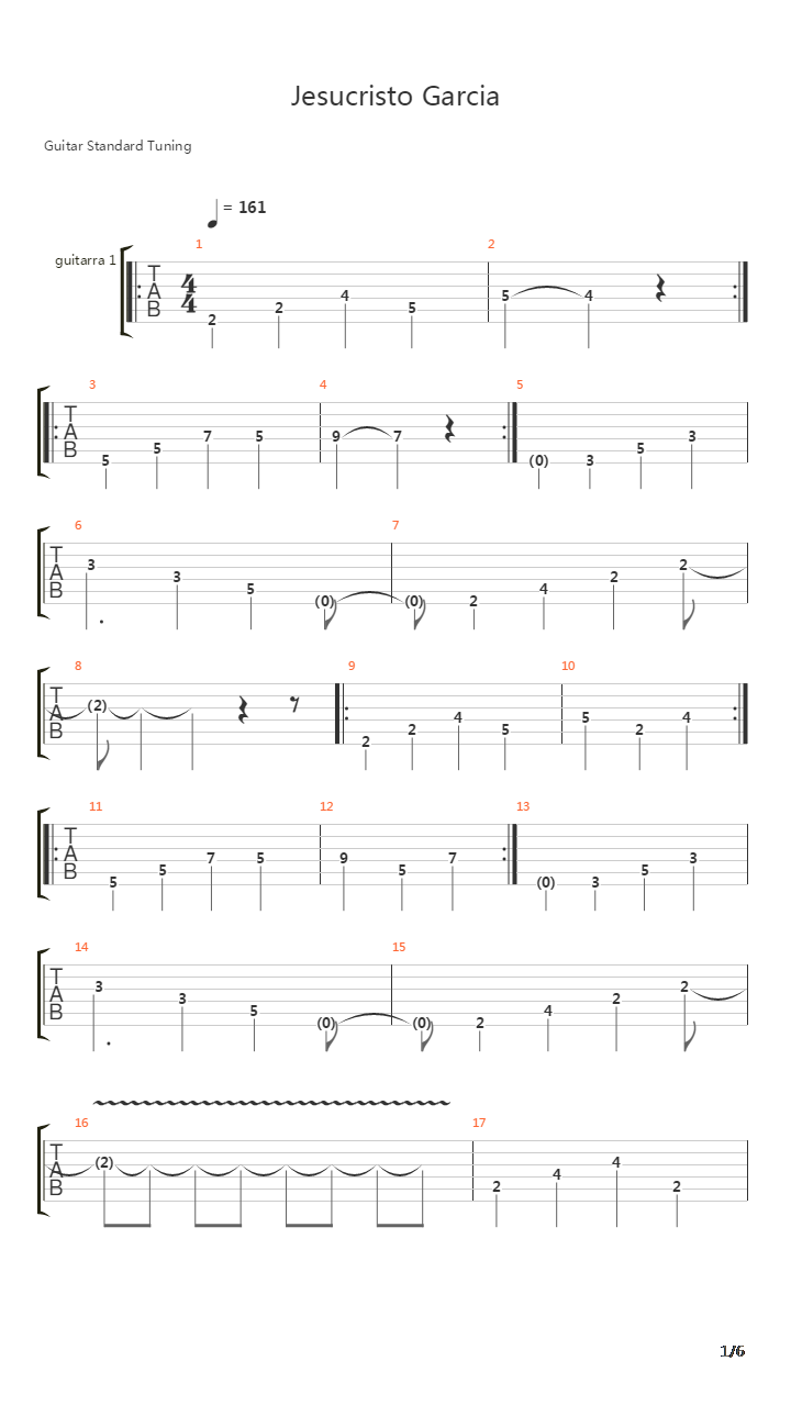 Jesucristo Garcia吉他谱
