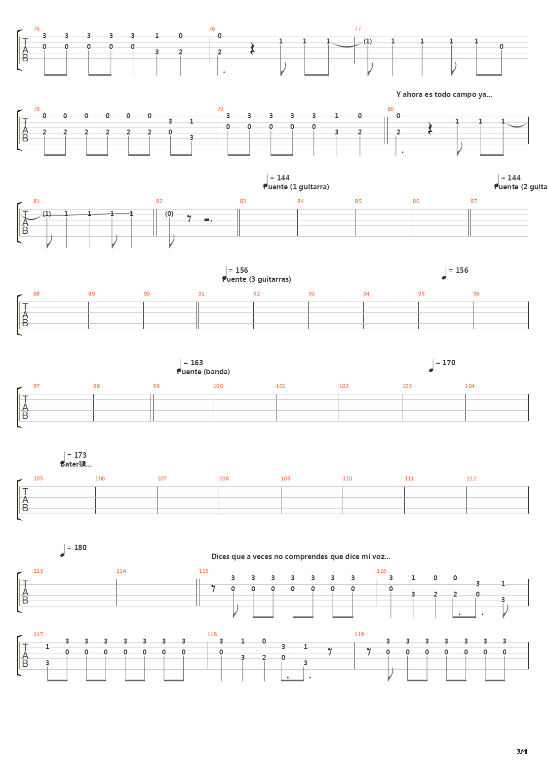 La Vereda De La Puerta De Atras吉他谱