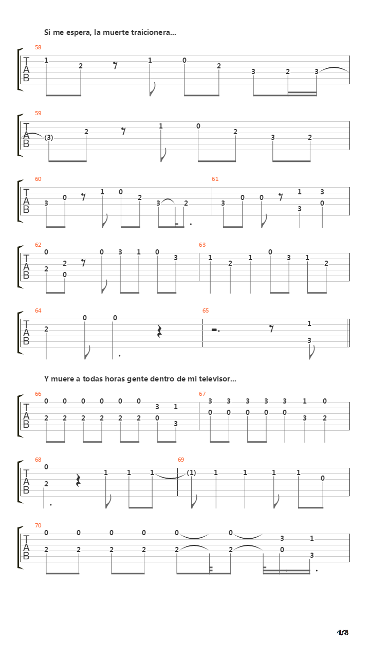 La Vereda De La Puerta De Atras吉他谱