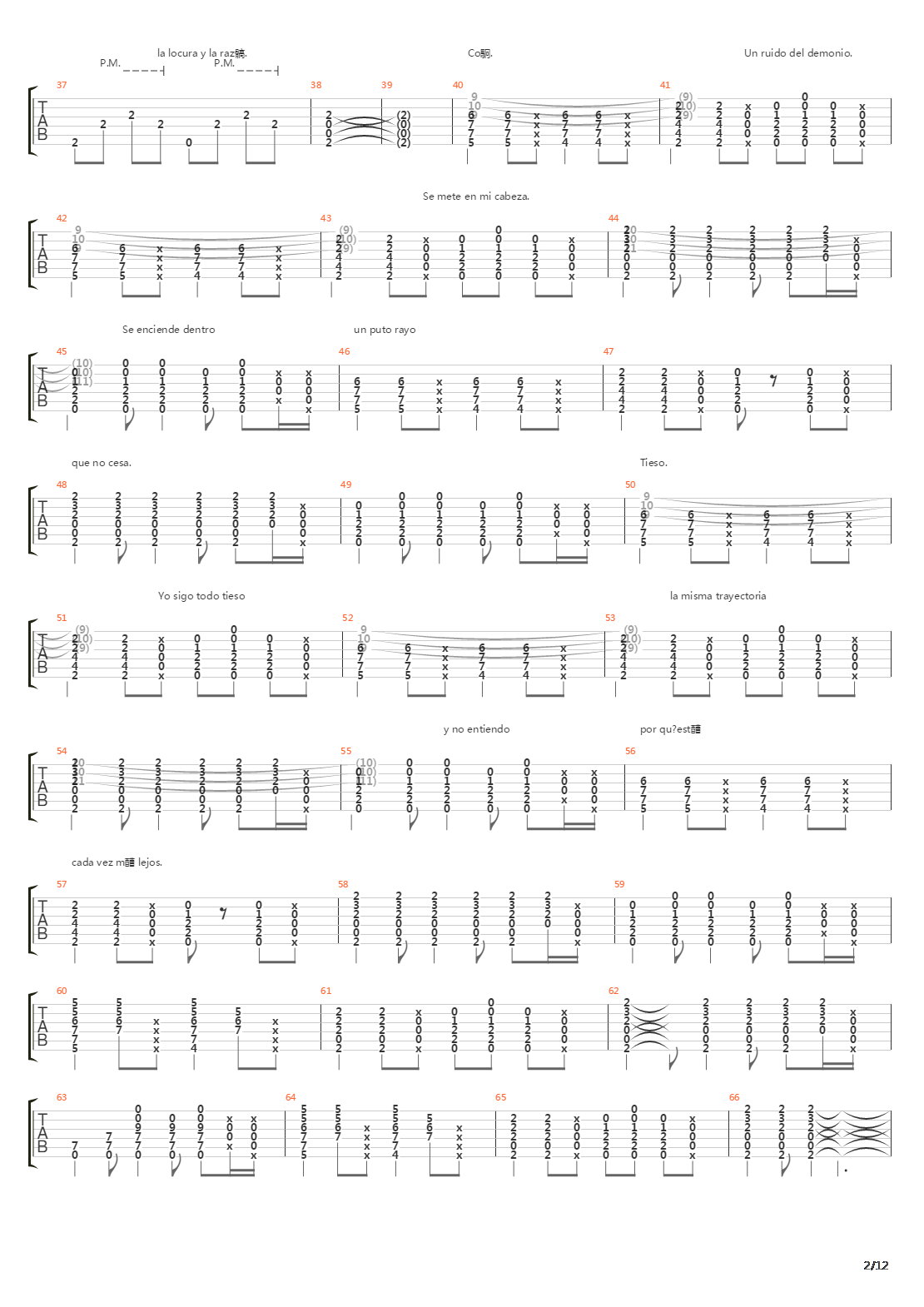 Locura Transitoria Acustico吉他谱