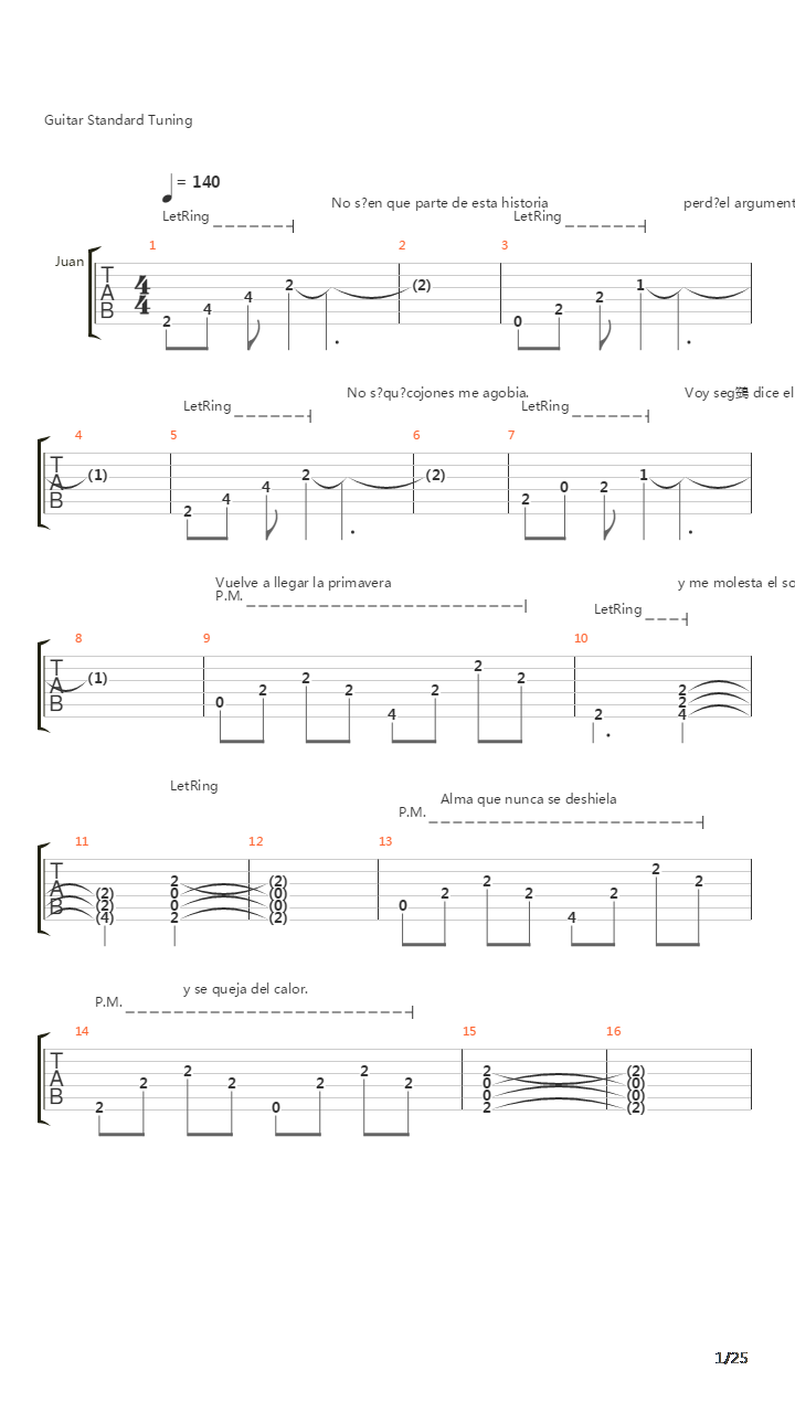 Locura Transitoria Acustico吉他谱