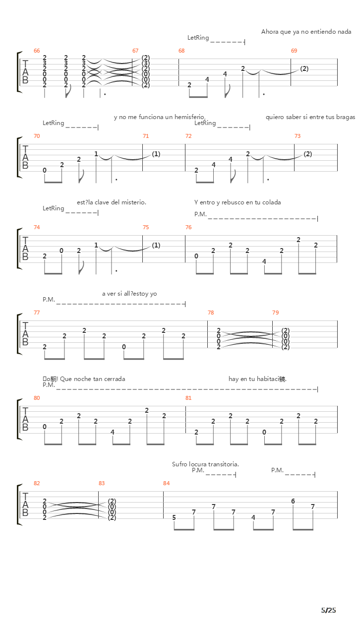 Locura Transitoria Acustico吉他谱