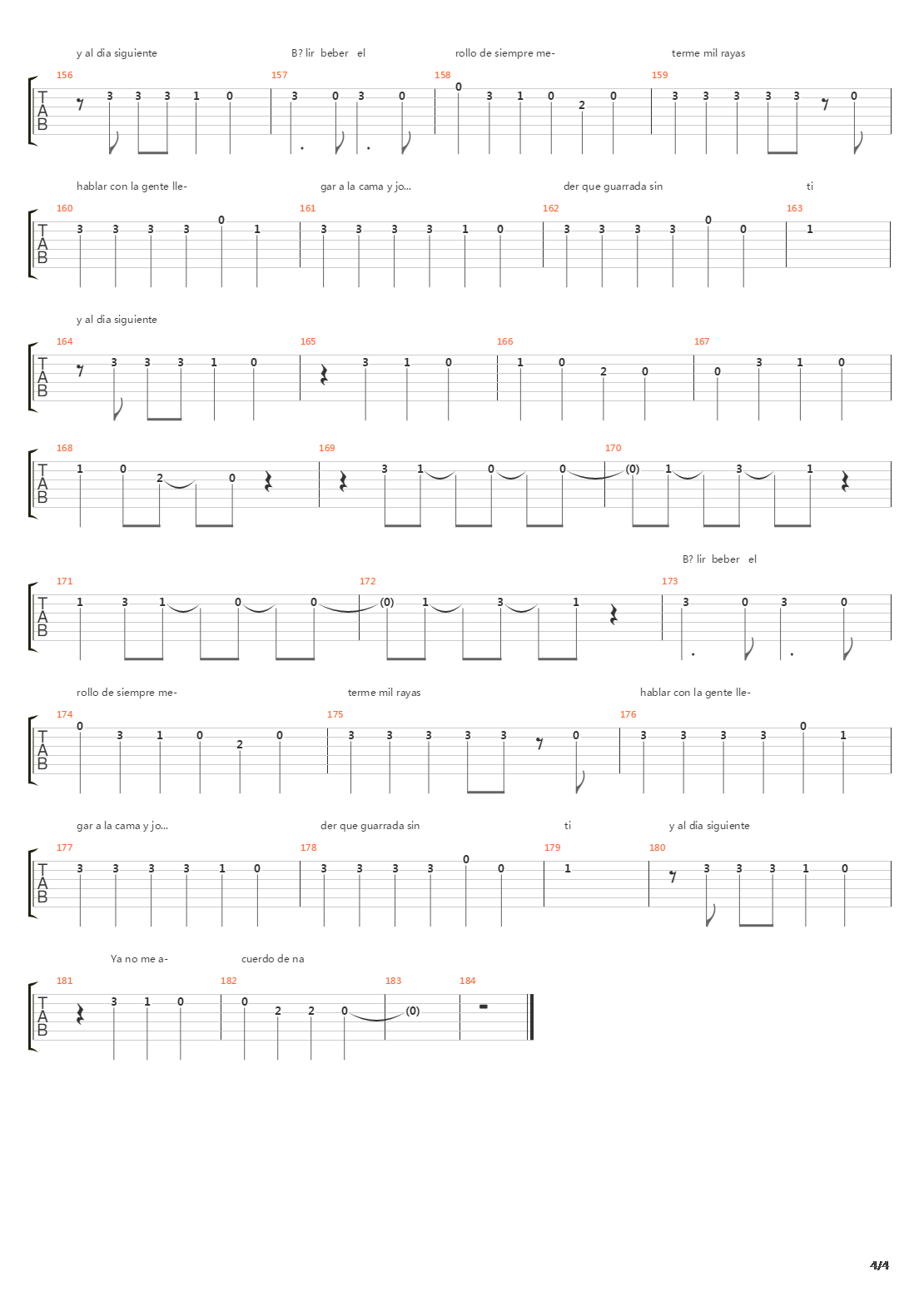 Salir吉他谱