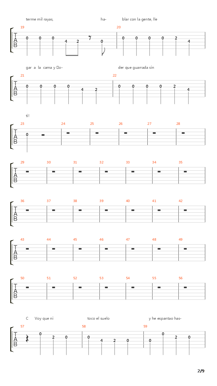 Salir吉他谱