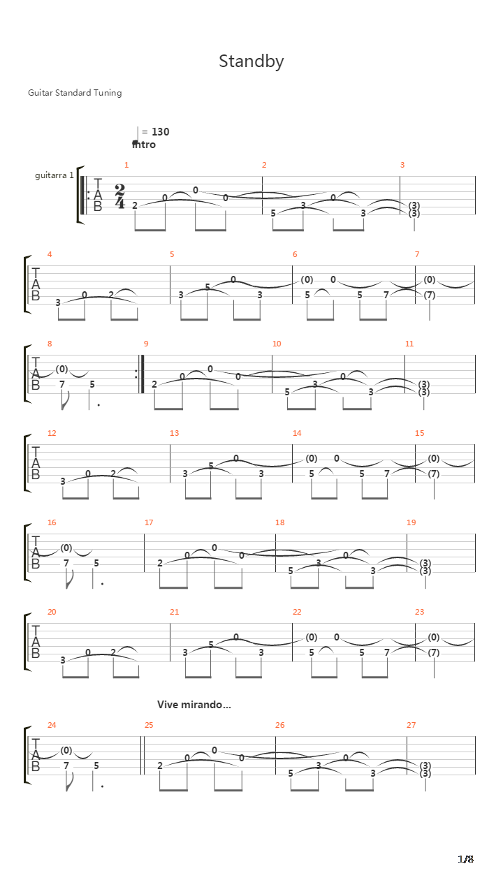 Standby吉他谱