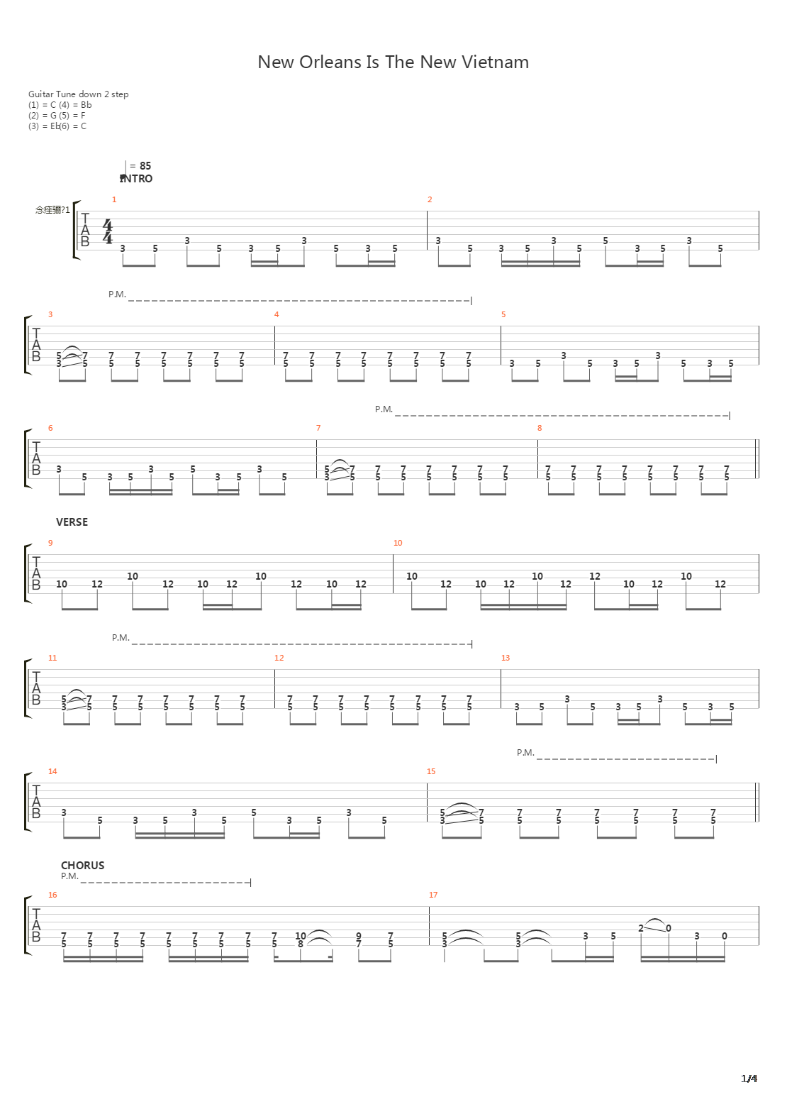 New Orleans Is The New Vietnam吉他谱