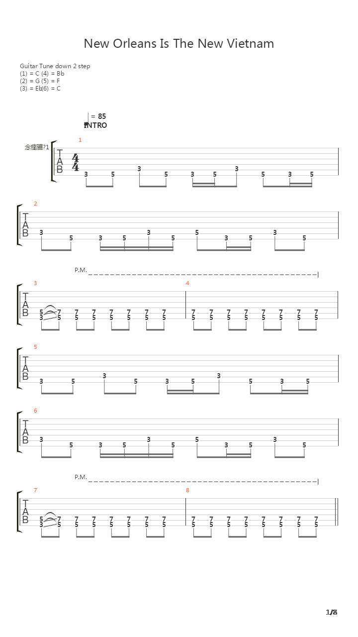 New Orleans Is The New Vietnam吉他谱
