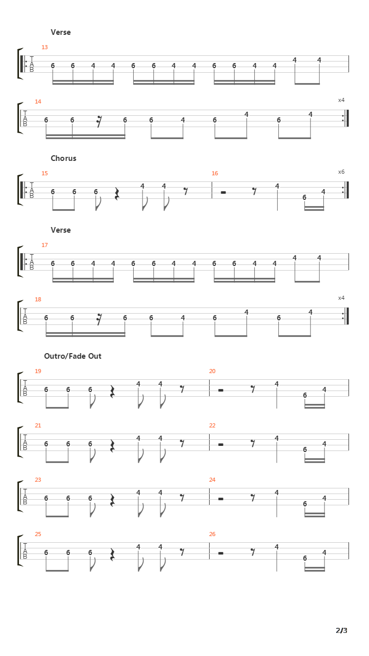 War吉他谱