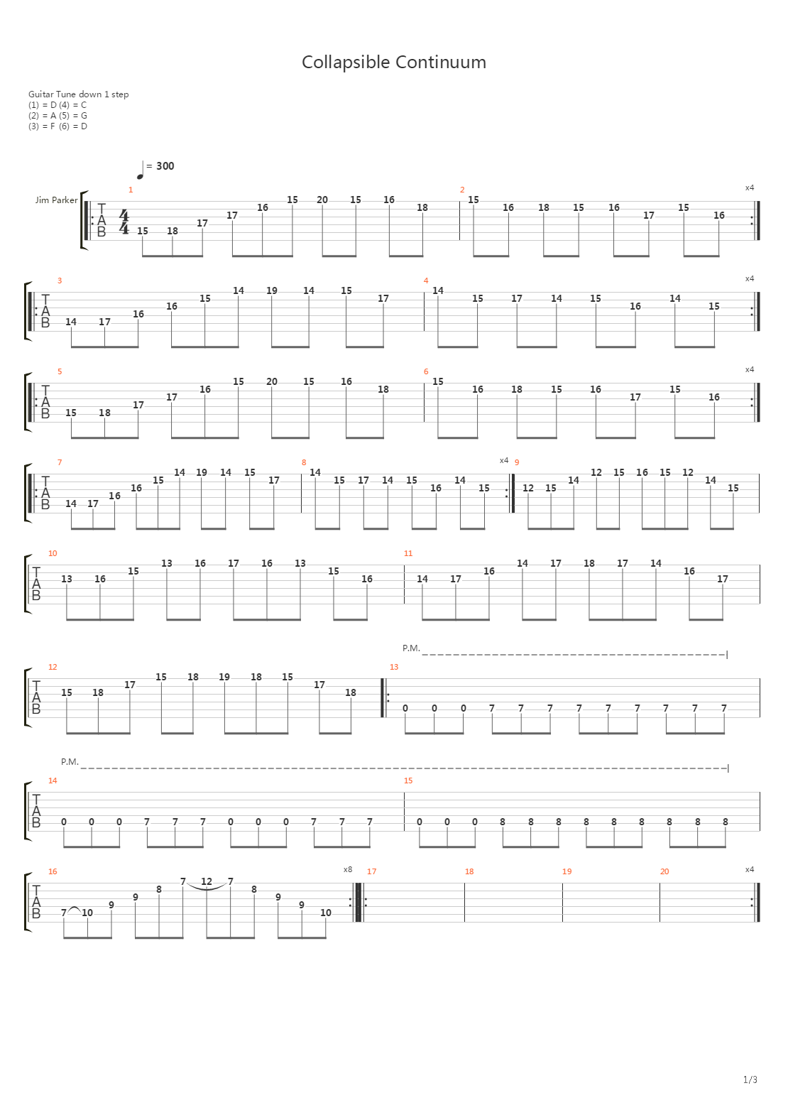 Collapsible Continuum吉他谱